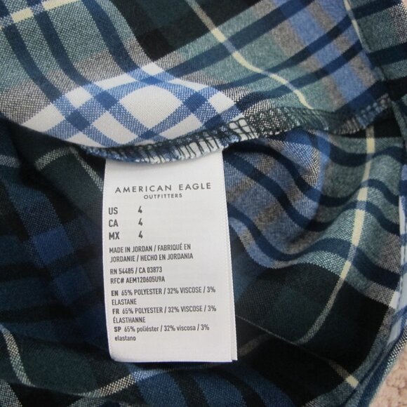 NWOT American Eagle Green White Blue Skirt Size 4 - Picture 3 of 3